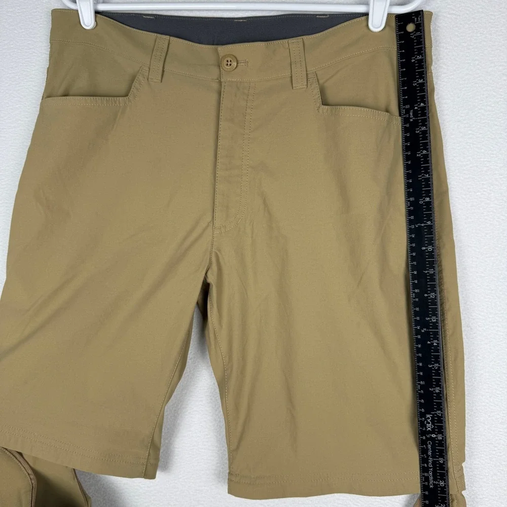 Eddie Bauer Convertible Tech Pant Mens 36x30 Tan Hiking Cargo Pocket Utility